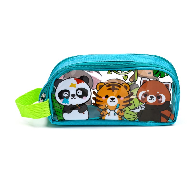 Puckator Adoramals Wild Clear Window Pencil Case - School Equipment