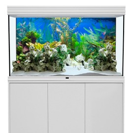 AWERT 48x24 inches Aquarium Background Aquatic Plant River Bed & Lake Fish Tank Background Vinyl