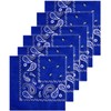 ToBeInStyle Paquete de 6 bandanas unisex de algodón, Royal, Talla