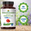 Brieofood Organic Hibiscus 1500mg, 45 Servings, Vegetarian, Gluten Free, 90