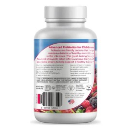 Zahler Kidophilus Plus Probiotico Para Niño 90 Tabletas Sabor Moras