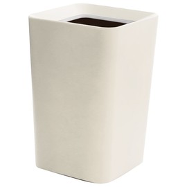 Asvel 621291 Trash Can, Without Lid, White, 8.0 x 8.0 x 12.6 inches (20.2 x 20.2 x 31.8 cm), Le Claire Double Layer Construction, Waste Filled, CV Rectangular