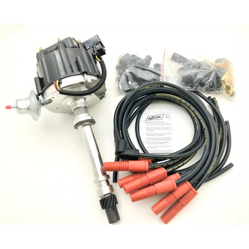 Accel SB BB Chevy HEI Distributor + Spark Plug Wires