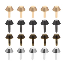 EMSea 160PCS Bag Feet Studs Metal Purse Feet Spike Nailheads Brads Round Brads for DIY Leather Craft Purse Handbag Making Repairing Decoration Accessories 4 Assorted Colors