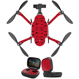 MightySkins Skin Compatible with GoPro Karma Drone Headphones wrap Cover Sticker Skins Guns