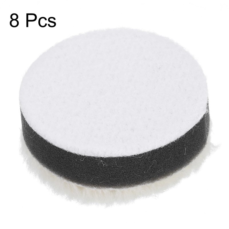 uxcell 2" Wool Felt Sponge Polishing Pad Hook and Loop