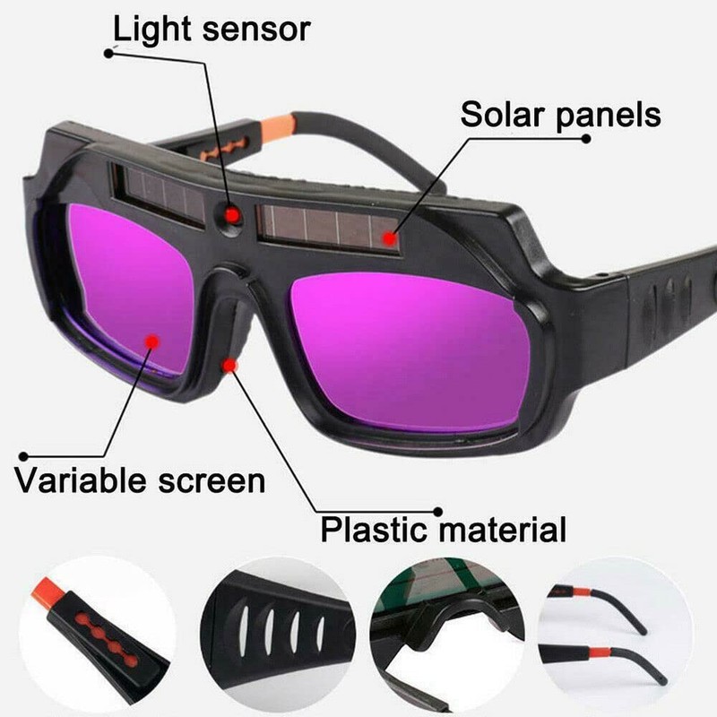 TEAMWILL Welding Goggles Mask Auto Darkening Glasses Resist Ultraviolet Eyes