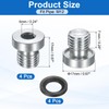 sourcing map 4Pcs M12x1.5 Inner Hex Head Pipe Fitting Plug,
