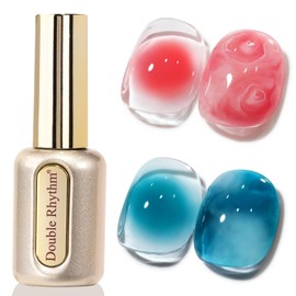 0.50 OZ Blooming Gel Polish Same Color Same Bottle Golden Round Translucent Clear Nail Art for Spreading Effects (Bloom 1Pcs)
