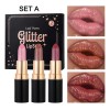 Kit 3 Labiales Metalizados Ultra Brillantes Hidratantes Dura