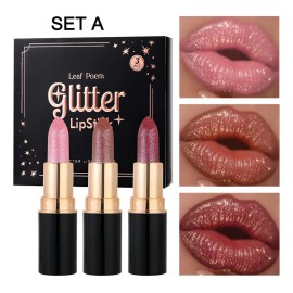 Kit 3 Labiales Metalizados Ultra Brillantes Hidratantes Dura