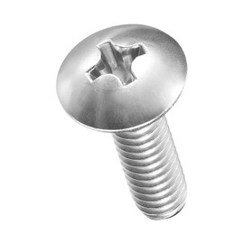 METALLIXITY Machine Screws Phillips Head(1/4"-20x7/8") 25Pcs, 304 Stainless Steel Round Head Phillips Drive Furniture Bolts - for Woodworking & Furniture Assembly, Silver