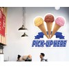 Die-Cut Sticker Multiple Sizes Pick Up Here Ice Cream Business