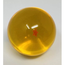 Dragonball Z Dragon Ball 1-Star Crystal Resin ORANGE CRYSTAL BALL 1.75" - 2003