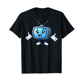 Cartoon TV Character With Antennas, Big Eyes, And Wide Smile T-Shirt