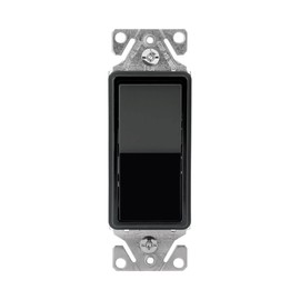 EATON 7503BK-BOX Decorative Standard Rocker Switch, 120/277 Vac, 15 A, 3 Position, Brown