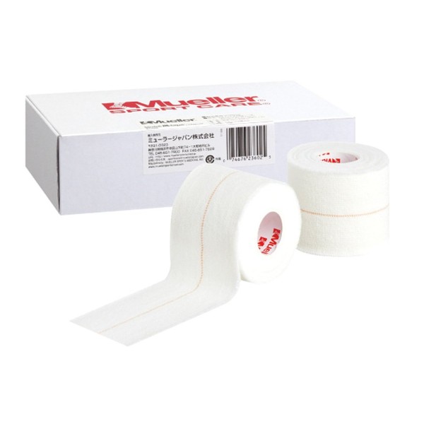 Mueller 23602 Premium Stretch Mtape 2.0 inches (51 mm) [6 Pack] Fastening Elastic Tape Small Pack 23602 White 51 mm