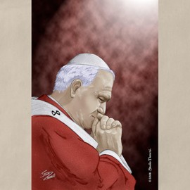 CafePress Pope John Paul II BBQ Kitchen Apron with Pockets, Grilling Apron, Baking Apron