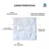 ShopMall Panel Decorativo 3d Para Pared 6 Piezas 50 Cm