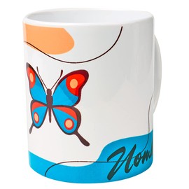 Taza para café Mariposas Personalizada con tu nombre, Taza para té Mariposa Personalizada con tu nombre 325ml (11oz)