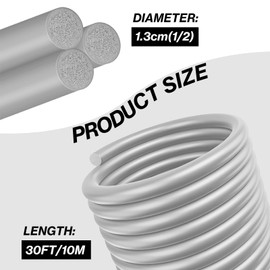 30FT Backer Rod 1/2 Inch Diameter Backer Rod Filler Weather Strip Seal Saver Concrete Expansion Joint for Gaps and Joints(1/2Inch x 30Feet)