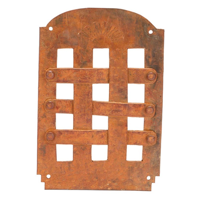 STALLION HARDWARE Hand-Forged Iron Speakeasy Rust Finish Door Grill –