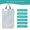 wegreeco Reusable Hanging Wet Dry Cloth Diaper Bag (Grey Leaf,