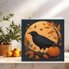 Raven Pumpkin Greeting Card Autumn 145 x 145mm
