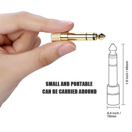 6.35mm Male to 3.5mm Female Stereo Headphone Jack Adapter for Headphones, Piano, Amplifier, Electric Guitar, Sound Card, Bass, Smartphone, Tablet