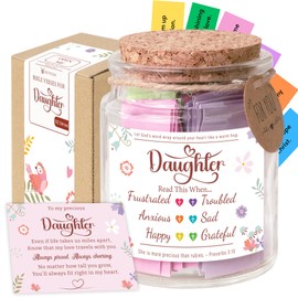 Read Me When Bible Verses Jar,Christian Gifts for Women, Bible Verse Jar, Bible Accessories, Prayer Jar, Hope Jar, Bible Stuff, Scripture Gifts. (Bible Verse Jar For Daughter)