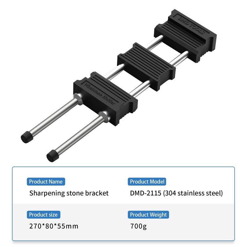 DMD Adjustable Whetstone Holder | Stainless Steel Sharpening Stone Base