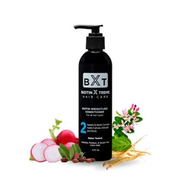 Biotin X Treme Natural Hair Growth Biotin and Keratin Conditioner for Thinning Hair - Strengthens, Smooths, and DHT Blocker - Color-Safe, Sulfate, Paraben, and Gluten-Free for Fine and Damaged Hair