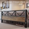 LIKIMIO California King Bed Frame, Tall Industrial Headboard 51.2 ",