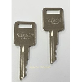 2 SafeCo Brands Replacement Keys for Weather Guard Tool Boxes Key Codes K001 thru K100 2-Keys SafeCo Brands (K098)