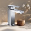 Single-Lever Stainless Steel Bathroom Faucet – Modern Basin Mixer, Easy