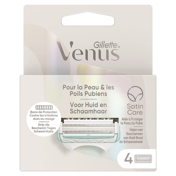 Gillette Venus Pour La Peau Et Les Poils Pubiens Lames De Rasoir Pour Femme x4