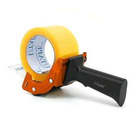 Dispensador de cinta de embalaje, cargador rápido, dispensador de cinta de embalaje resistente de 3 pulgadas, ligero, ergonómico industrial, de mano, para embalaje y mudanza cajas en color