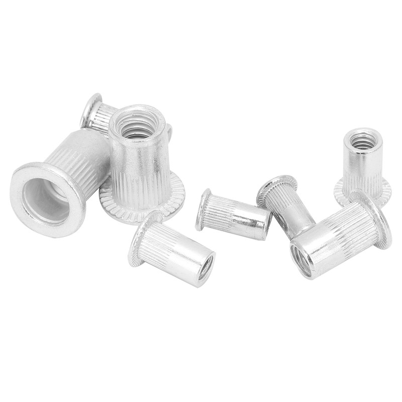 100pcs / box Aluminum Rivet Nut Threaded Rivet Insert Nut