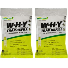 RESCUE! Non-Toxic Wasp, Hornet, Yellowjacket Trap (WHY Trap) Attractant Refill - 2 Week Refill - 2 Pack