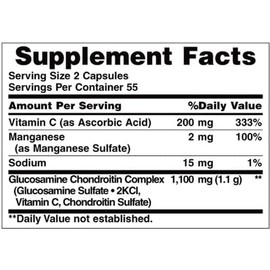 Nature's Bounty Glucosamine Chondroitin Complex Capsules 110 Capsules (Pack of 6)