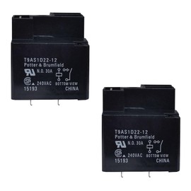T9AS1D22-12 30A PCB or Panel Mount Relay - 4Pins High Breaking Capacity PCB Mount Relay for HVAC, Power Supplies, and Domestic Appliances
