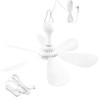 RITPHI USB Powered Small Ceiling Fan 6 Blades Quiet DC