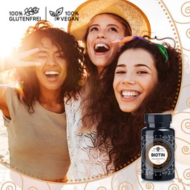 High-Dose Biotin Tablets Containing 10 mg Biotin per Tablet also known as Vitamin B7 or Vitamin H 365 pieces – annual supply. 100% vegan. Laboratory tested. Made in Germany.