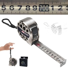 7.5m/25ft Measuring Stainless Steel Tape Measure, Retractable Hollow Stainless Steel Measuring Tape,Waterproof Tape Measure,7.5m Tape Measure Thickening Anti-cutting Metal Measure Tape (1/Set)