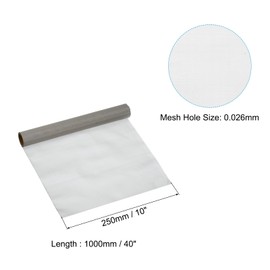 PATIKIL 40 inches L x 10 W wire mesh, 500 mesh 316L stainless steel ventilation filter grille for windows, safety ventilation cover, filtration, animal fence