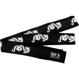 OBI BELT Stretchy Elasticated 'DRAGON' Obi Belt Iaido- KENDO, AIKIDO Belt - 400cm x 8cm Easy Comfortable fasten, Black, 400cm