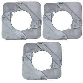 X-Plate Universal Escutcheon Plate - Unfinished - Fits Pipes from .5" to 3" Outside Diameter - 3-PACK