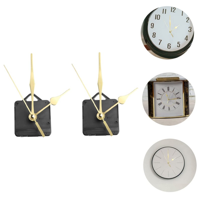 SHINEOFI 2pcs Quartz Clock Movement Long Shaft Mechanism for DIY