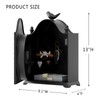 ChimeTide Vintage Bird Mantel Clock with Hidden Safe, Antique Black