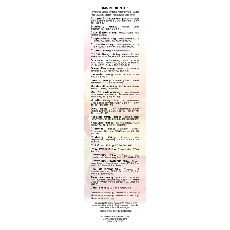 French Macarons - Macaron Bites Strawberry Macarons, 24 Count